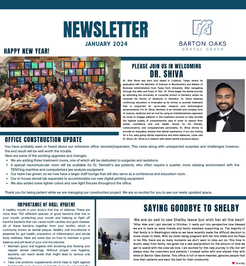 Barton Oaks Newsletter